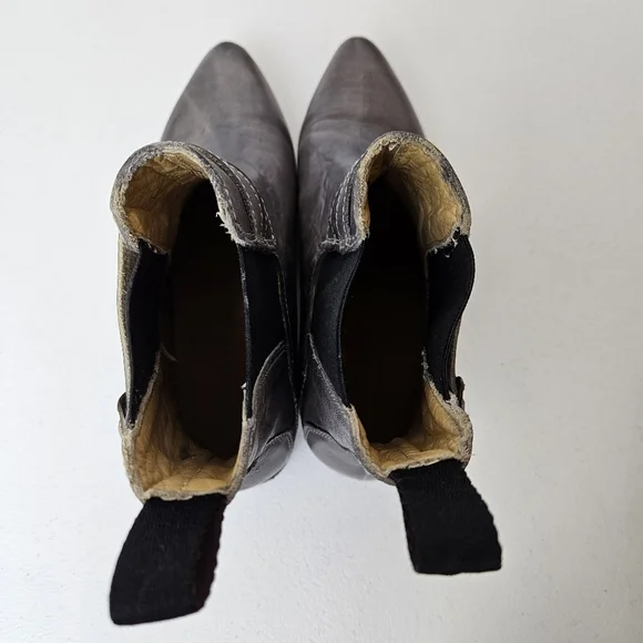 Bed Stu Ravine Booties Grey Rustic Natural Leather 6.5 - Picture 9 of 12